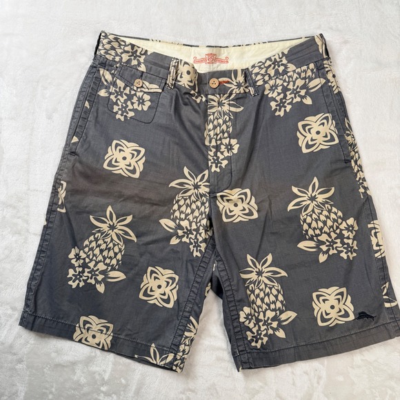 Tommy Bahama Other - Tommy Bahama Relax Chinos Mens 33 Grey Pineapple Tropical Golf Vacation Shorts